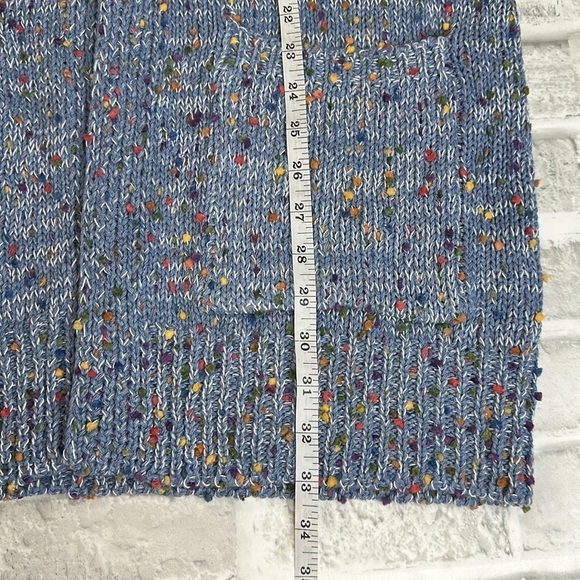 Blakeley women’s multicolored confetti open front knit sweater. Two pockets. EUC - Picture 9 of 12